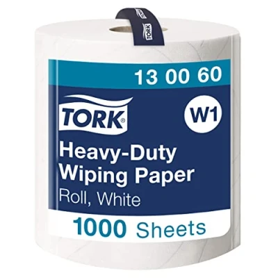 Bild av Aftørringspapir, Tork Heavy Duty W1, 130060, 1.000 ark, hvid