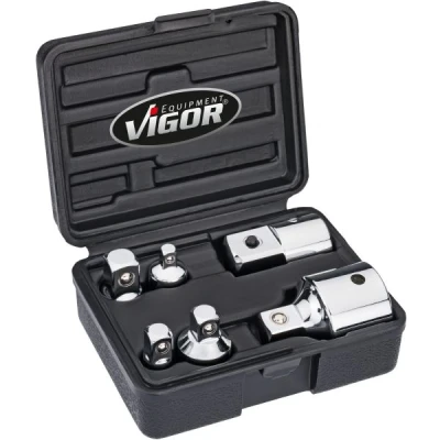 Bild av VIGOR V1293 Kit d&#039;adaptateur d&#039;élargissement / réduction, cliquet 6,3 (1/4&quot;), 10 (3/8&quot;), 12,5 (1/2&quot;), 20 (3/4&quot;) 6 Adaptateur 1