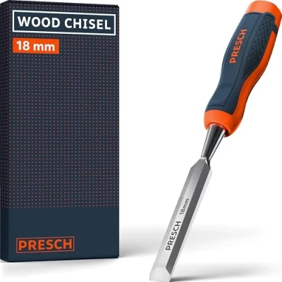 Bild av Presch Trämejsel 18mm Perfekt för omedelbar användning proffs med 25 vinkel Robust metallhätta långvarig Ergonomiskt handtag säkert grepp