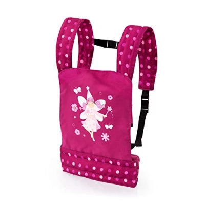 Bild av Bayer Design 62267AA Doll Carrier bärsele docka, justerbara breda, dockor tillbehör, vinrött, älva