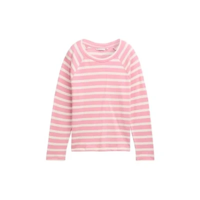 Bild av TOM Tailor Denim Structure WITH Buttons Långärmad tröja, Storlek: Small, White pink stripe