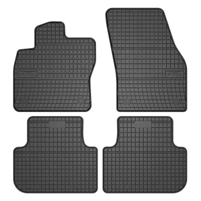 Bild av FROGUM 547563 Ensemble de tapis sol Caoutchouc avant et arrière 4 noir Sur mesure VOLKSWAGEN: Tiguan II