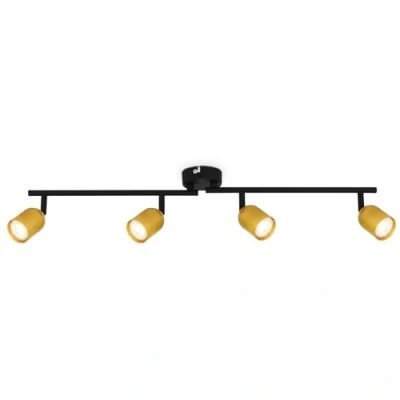 Bild av BRILONER taklampa, lampa, vridbar, vardagsrum, sovrum, kök, svart guld