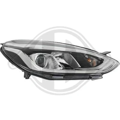 Bild av DIEDERICHS 1407982 Phares droit LED, H7/H1 avec feu de circulation diurne (LED) commande pour correcteur site projecteur FORD: FIESTA 7
