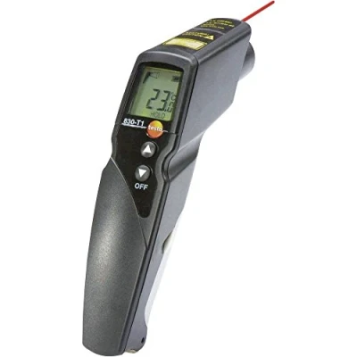 Bild av Testo 0560 8311 830 T1 infraröda termometer, 1 punkts lasermätfläckmarkering, 10:1 utseende, justerbara gränsvärden, larmfunktion
