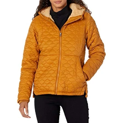 Bild av Amazon Essentials lättviktig vattentålig sherpa fodrad puffjacka med huva, kamel, XX Large