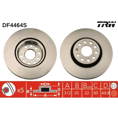 Bild av Bromsskiva TRW DF4464S