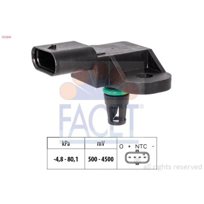 Bild av FACET 10.3241 Capteur de pression barométrique, adaptation à l&#039;altitude PEUGEOT: 207 3/5 portes, 508 I Berline, 5008 I, CITROËN: C3 II, C5 III Break