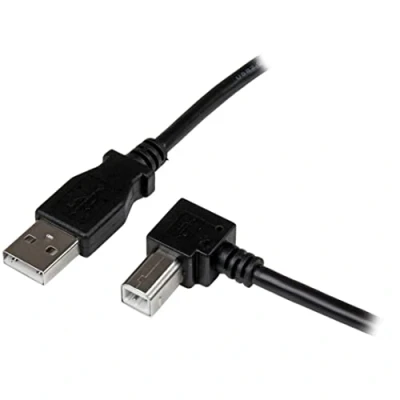 Bild av StarTech.com 1 m USB 2.0 A till B kabel vinklad höger St/St skrivarkabel