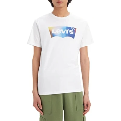 Bild av Levi&#039;s Graphic Crewneck BW FILL SSNL Tshirt med print, Storlek: XS, Silvertab glow wm du