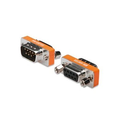 Bild av DIGITUS D Sub 9 nollmodem adapter stifts koppling kontakt till uttag könsväxlare metallhölje