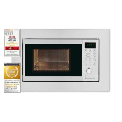 Bild av Exquisit EMW 20.1 G, Inbyggd, 20 l, 800 W, Inbyggd display, Knappar, Rotations , Rostfritt stål