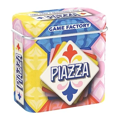 Bild av Game Factory 646309 Square, det praktiska läs minispelet metalllåda, kortspel för vuxna och barn från 8 år, resespel