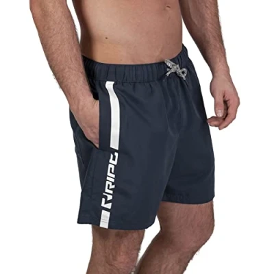 Bild av RIPT Performance Herrar Essentials Quick Dry UV 50 Solskydd Badshorts Badbyxor,Marinblå/Vit, M