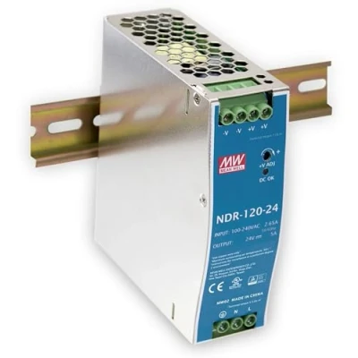 Bild av Din Mean Well NDR 120 24 skena strömförsörjning V/DC 5 A W 1 x