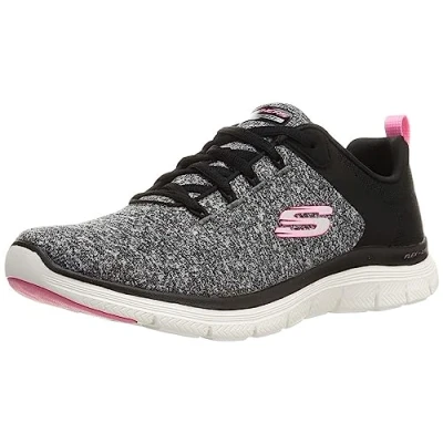 Bild av Skechers sneakers för damer, Flex Appeal 4.0 Active Flow, Bkpk svart rosa, 39 EU