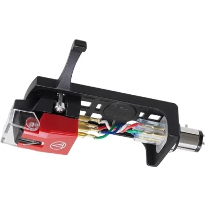Bild av Audio Technica VM540ML/H Dual Moving Magnet Phono Cartridge/Headshell Combo Kit With MicroLine Stylus 1/2&quot; Mount (Black/Red)