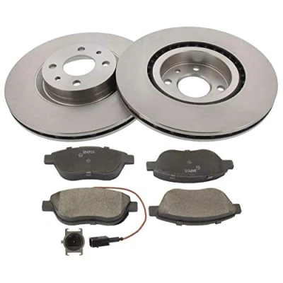 Bild av MAPCO 47014 Disques et plaquettes de freins Essieu avant ventilé contact signal d&#039;usure inclus FIAT: Stilo 3/5 portes, BRAVO 2, Doblo I Break