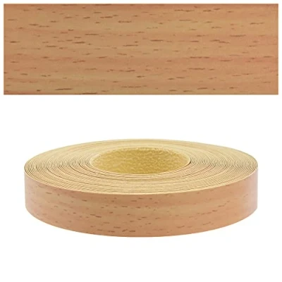 Bild av Mprofi MT® Melamin Kantband Kantlist med Smältlim 22mm x 5m Bok Bavaria Självhäftande för Hyllmöbler, Byggskivor, Möbelskivor och Täckning av Kanten på en Standard MDF Skiva
