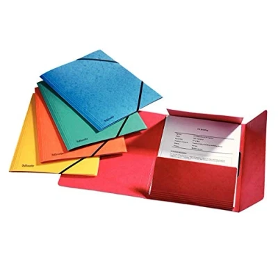 Bild av Esselte Rainbow 3 flap folder for A4 capacity: 350 sheets assorted colours (pack of 5)