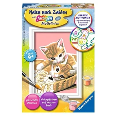 Bild av Ravensburger CreArt 29686 kattbebisar måla efter siffror katt för barn från 9 år