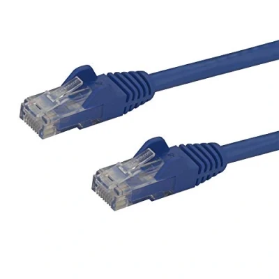 Bild av StarTech.com 1 m Cat6 Snagless Gigabit UTP nätverkskabel, Cat 6 RJ45 nätverkskabel med böjskydd, blå