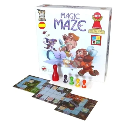 Bild av 2Tomatoes Games Magic Maze Kooperativt brädspel Språk: spanska och katalanska 18 spelare Ålder: +8 år Samarbete upplösning av gåtor