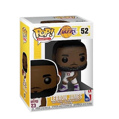 Bild av Funko POP! NBA: Lakers LeBron James (Vit Uniform) Samlarobjekt Vinylfigur Presentidé Officiell Merchandise Leksaker för Barn &amp; Vuxna Sportfans Modellfigur Samlare