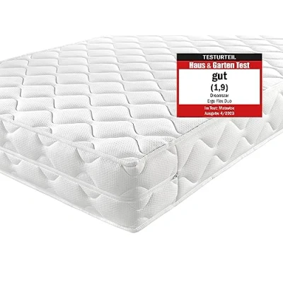 Bild av DREAMSTAR Ergo Flex Duo Ortopedisk kallskumsmadrass med 7 zoner, 16 cm hög, Oeko Tex certifierad, fasthetsgrad 3 och 4 (H3 H4), tillverkad i EU, 90 x 200