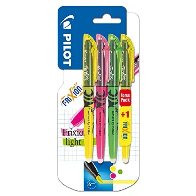 Bild av Pilot 4136B4 Frixion Highlighter Promotion 4 pack gulgrön, rosa och gul