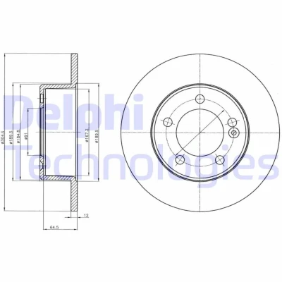 Bild av Bromsskiva DELPHI BG4321