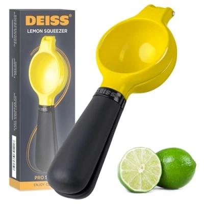 Bild av Deiss Pro Heavy Duty Metal Lemon Squeezer Max Juice Extraction Hand Juicer, Easy Clean Lime Squeezer, Ergonomic Non Slip Design Juicer Manual, Durable Construction Citrus