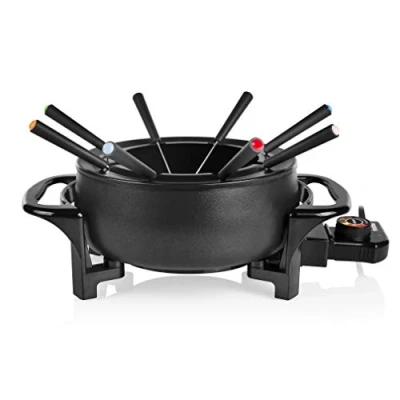 Bild av Tristar Elektriskt fondue set för upp till 8 personer, 1,5 liters kapacitet, inklusive gafflar i rostfritt stål, 1 000 watt, FO 1107, svart