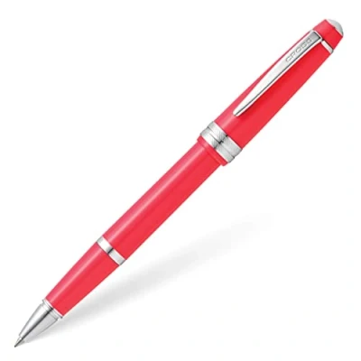 Bild av Cross Bailey ljus polerad korall harts rollerball penna INCL. Premium presentförpackning påfyllningsbar medium gel bläck rollerball, glansig