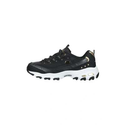 Bild av Skechers Sport D&#039;LITES Sneakers, Storlek: 36, Black duraleather gold trim Skinn och textil