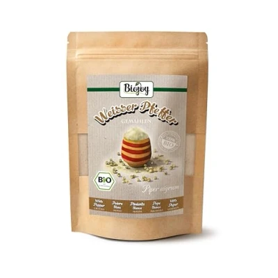 Bild av Biojoy EKOLOGISK Mald Vitpeppar (100 g), Vitpepparpulver (Piper nigrum L.)