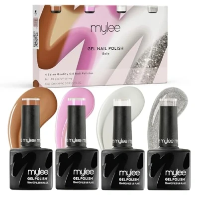 Bild av Mylee Gel Nagellack Set 4x10ml [Gele] UV/LED Soak Off Nail Art Manikyr Pedikyr för professionell, salong och hemmabruk [Unveiled Collection] Långvarig lätt att applicera