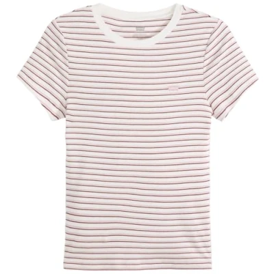 Bild av Levi&#039;s Essential Housemark kortärmad t shirt för kvinnor, gianna stripe zephyr, L