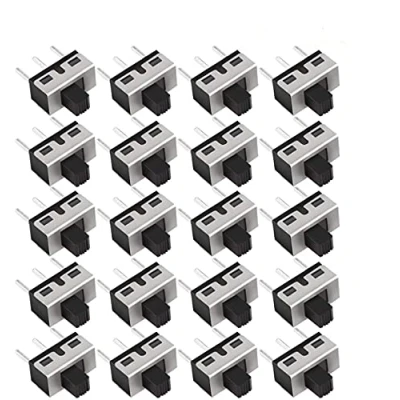 Bild av CLDIY 20 st hög knopp 3 stifts 2 position 1P2T SPDT Panel Mount vertikal mikroskjutbrytare AC 125 V A