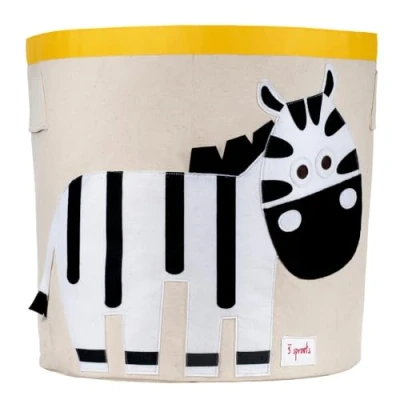 Bild av 3 groddar korg barnrum leksakskorg för leksaksförvaring, tvättkorg barn förvaringskorg leksaker, barnrum, zebra