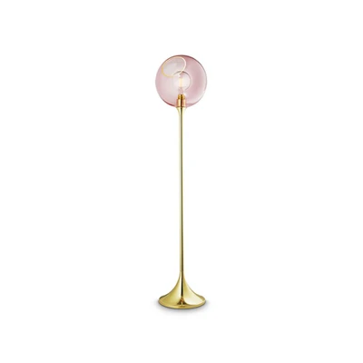 Bild av DESIGN BY US Ballroom golvlampa, rosa, glas, handblåst, dimbar