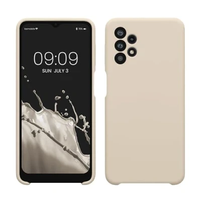 Bild av kwmobile fodral kompatibelt med Samsung Galaxy A32 5G TPU silikon telefonskydd mjuk finish krämmatt