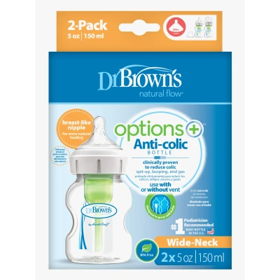 Bild av Dr. Brown&#039;s Options+ Bred Hals 150ml 2 pack