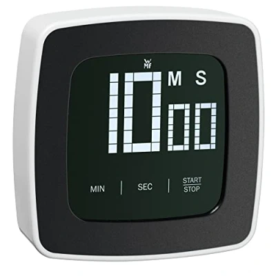 Bild av WMF Digital väckarklocka, 7,5 x cm, kökstimer, äggklocka digital, Cromargan rostfritt stål, svart