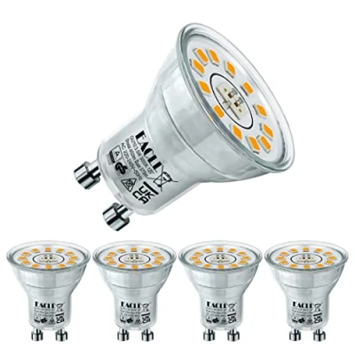 Bild av EACLL GU10 varmvit LED lampa 3 000 K, 3,5 W ersätter halogen 50 W, set med 4 st, 450 LM, belysning utan flimmer, 120 spridningsvinkel, MR11, icke dimbar AC 230 V, kort reflektorlampa