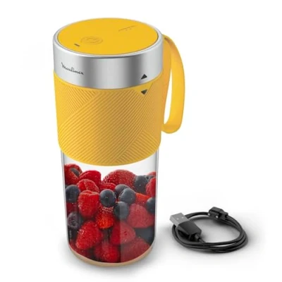Bild av Moulinex Lightmix Blender bärbar, 300 ml, kraftfull, påfyllningsbar, boet gul LM1C0210