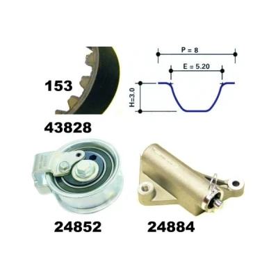 Bild av MAPCO 23908 Kit de distribution 153 AUDI: A4 B5 Avant, Berline