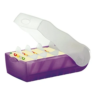 Bild av HAN 998 673, CROCO Flashcard Index Box. För att lära sig ordförråd på ett genialt enkelt sätt, A8, genomskinlig lila