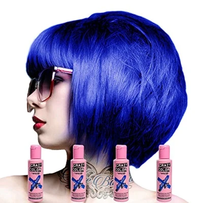 Bild av X4 Renbow Crazy Color Conditioning hårfärg kräm 100 ml himmelsblå