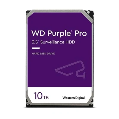 Bild av WD Purple Pro 10 TB smart video 3,5 tum intern hårddisk, AllFrame teknik, 550 TB/år, 256 MB cache, 7 200 varv/min, 5 års garanti